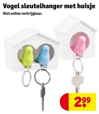Aanbiedingen Vogel sleutelhanger met huisje - Huismerk - Kruidvat - Geldig van 05/09/2023 tot 10/09/2023 bij Kruidvat
