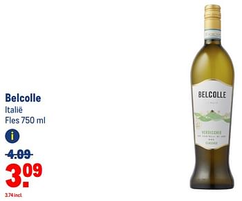 Aanbiedingen Belcolle italië - Witte wijnen - Geldig van 30/08/2023 tot 12/09/2023 bij Makro