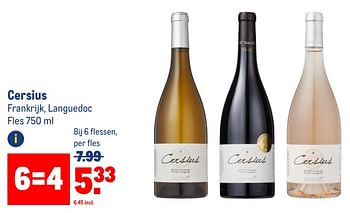 Aanbiedingen Cersius frankrijk, languedoc - Witte wijnen - Geldig van 30/08/2023 tot 12/09/2023 bij Makro