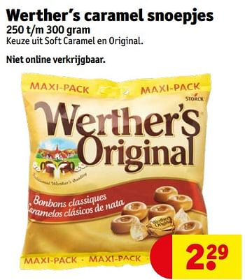 Aanbiedingen Werther’s caramel snoepjes - Werther's Original - Geldig van 05/09/2023 tot 10/09/2023 bij Kruidvat
