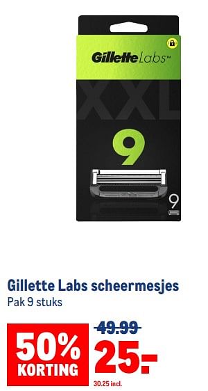 Aanbiedingen Gillette labs scheermesjes - Gillette - Geldig van 30/08/2023 tot 12/09/2023 bij Makro