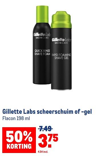Aanbiedingen Gillette labs scheerschuim of -gel - Gillette - Geldig van 30/08/2023 tot 12/09/2023 bij Makro