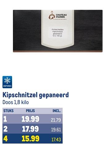Aanbiedingen Kipschnitzel gepaneerd - Huismerk - Makro - Geldig van 30/08/2023 tot 12/09/2023 bij Makro