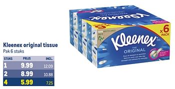 Aanbiedingen Kleenex original tissue - Kleenex - Geldig van 30/08/2023 tot 12/09/2023 bij Makro