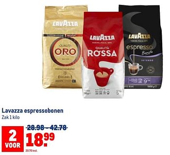 Aanbiedingen Lavazza espressobonen - Lavazza - Geldig van 30/08/2023 tot 12/09/2023 bij Makro