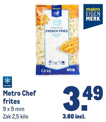 Aanbiedingen Metro chef frites - Huismerk - Makro - Geldig van 30/08/2023 tot 12/09/2023 bij Makro