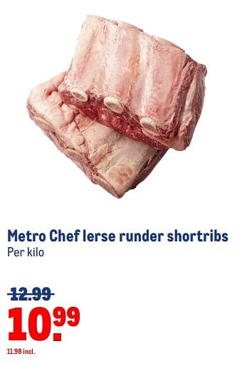 Aanbiedingen Metro chef ierse runder shortribs - Huismerk - Makro - Geldig van 30/08/2023 tot 12/09/2023 bij Makro