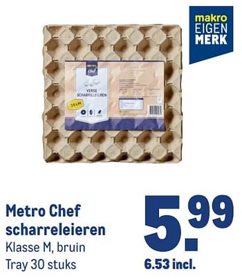 Aanbiedingen Metro chef scharreleieren - Huismerk - Makro - Geldig van 30/08/2023 tot 12/09/2023 bij Makro