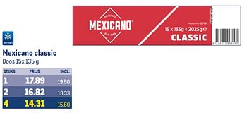 Aanbiedingen Mexicano classic - Mexicano - Geldig van 30/08/2023 tot 12/09/2023 bij Makro