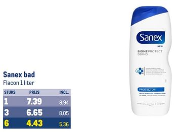Aanbiedingen Sanex bad - Sanex - Geldig van 30/08/2023 tot 12/09/2023 bij Makro