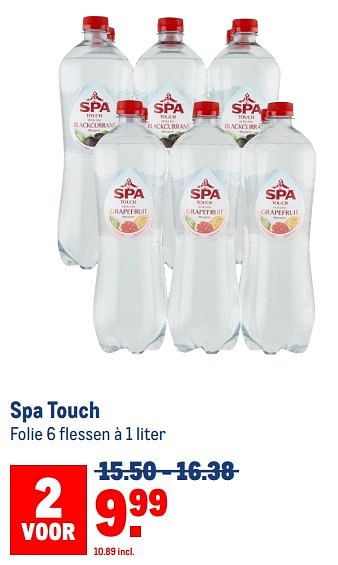 Aanbiedingen Spa touch - Spa - Geldig van 30/08/2023 tot 12/09/2023 bij Makro