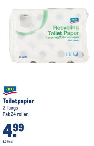 Aanbiedingen Toiletpapier - Aro - Geldig van 30/08/2023 tot 12/09/2023 bij Makro