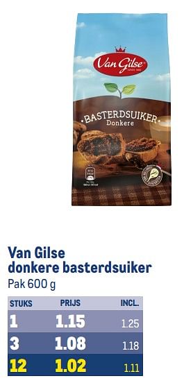 Aanbiedingen Van gilse donkere basterdsuiker - Van Gilse - Geldig van 30/08/2023 tot 12/09/2023 bij Makro