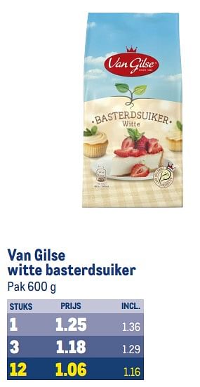 Aanbiedingen Van gilse witte basterdsuiker - Van Gilse - Geldig van 30/08/2023 tot 12/09/2023 bij Makro