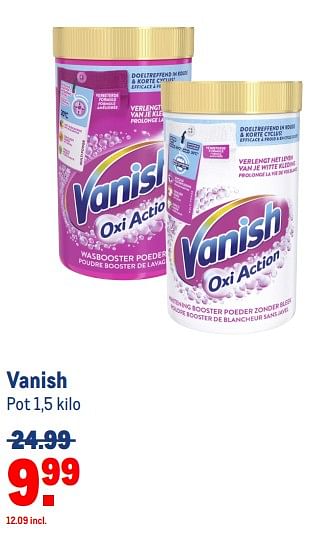 Aanbiedingen Vanish - Vanish - Geldig van 30/08/2023 tot 12/09/2023 bij Makro