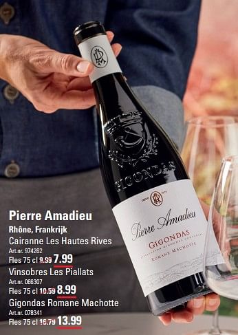Aanbiedingen Pierre amadieu rhône, frankrijk cairanne les hautes rives - Rode wijnen - Geldig van 24/08/2023 tot 11/09/2023 bij Sligro