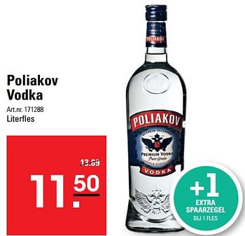 Aanbiedingen Poliakov vodka - poliakov - Geldig van 24/08/2023 tot 11/09/2023 bij Sligro
