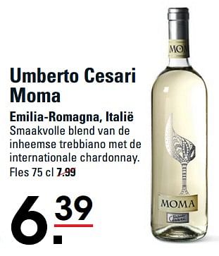Aanbiedingen Umberto cesari moma emilia-romagna, italië - Witte wijnen - Geldig van 24/08/2023 tot 11/09/2023 bij Sligro