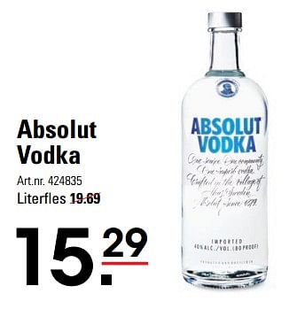 Aanbiedingen Absolut vodka - Absolut - Geldig van 24/08/2023 tot 11/09/2023 bij Sligro