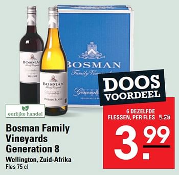 Aanbiedingen Bosman family vineyards generation 8 wellington, zuid-afrika - Rode wijnen - Geldig van 24/08/2023 tot 11/09/2023 bij Sligro