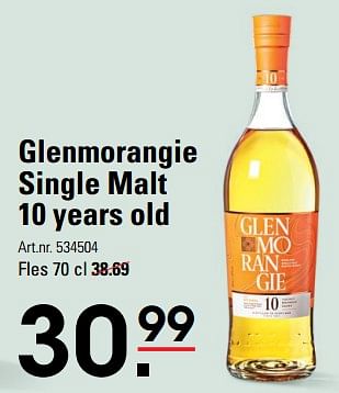 Aanbiedingen Glenmorangie single malt 10 years old - Glenmorangie - Geldig van 24/08/2023 tot 11/09/2023 bij Sligro