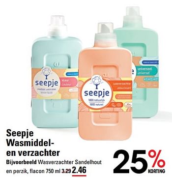 Aanbiedingen Seepje wasmiddelen verzachter - Seepje  - Geldig van 24/08/2023 tot 11/09/2023 bij Sligro