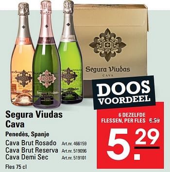 Aanbiedingen Segura viudas cava penedès, spanje cava brut rosado - Schuimwijnen - Geldig van 24/08/2023 tot 11/09/2023 bij Sligro