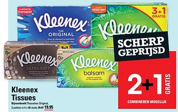 Aanbiedingen Kleenex tissues - Kleenex - Geldig van 24/08/2023 tot 11/09/2023 bij Sligro