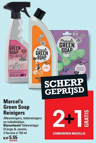 Aanbiedingen Marcel’s green soap reinigers - Marcel's Green Soap - Geldig van 24/08/2023 tot 11/09/2023 bij Sligro