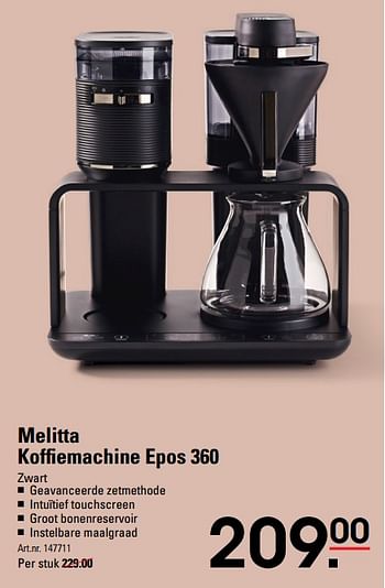 Aanbiedingen Melitta koffiemachine epos 360 - Melitta - Geldig van 24/08/2023 tot 11/09/2023 bij Sligro
