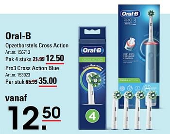 Aanbiedingen Oral-b opzetborstels cross action - Oral-B - Geldig van 24/08/2023 tot 11/09/2023 bij Sligro