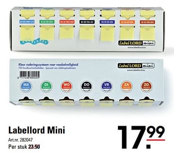 Aanbiedingen Labellord mini - LabelLord - Geldig van 24/08/2023 tot 11/09/2023 bij Sligro