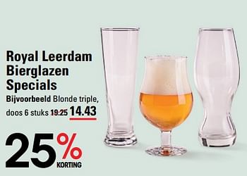 Aanbiedingen Royal leerdam bierglazen specials - Royal Leerdam - Geldig van 24/08/2023 tot 11/09/2023 bij Sligro
