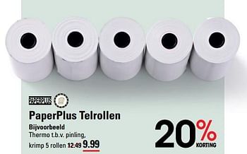 Aanbiedingen Paperplus telrollen - PaperPlus - Geldig van 24/08/2023 tot 11/09/2023 bij Sligro