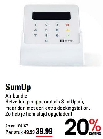 Aanbiedingen Sumup air bundle - Sumup' - Geldig van 24/08/2023 tot 11/09/2023 bij Sligro