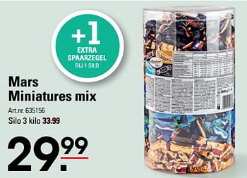 Aanbiedingen Mars miniatures mix - Mars - Geldig van 24/08/2023 tot 11/09/2023 bij Sligro