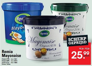 Aanbiedingen Remia mayonaise - Remia - Geldig van 24/08/2023 tot 11/09/2023 bij Sligro
