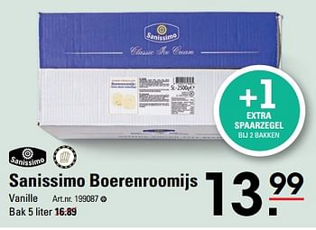 Aanbiedingen Sanissimo boerenroomijs - sanissimo - Geldig van 24/08/2023 tot 11/09/2023 bij Sligro