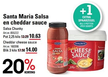 Aanbiedingen Santa maria salsa chunky - Santa Maria - Geldig van 24/08/2023 tot 11/09/2023 bij Sligro
