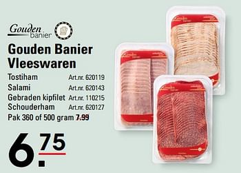 Aanbiedingen Gouden banier vleeswaren - Gouden Banier - Geldig van 24/08/2023 tot 11/09/2023 bij Sligro