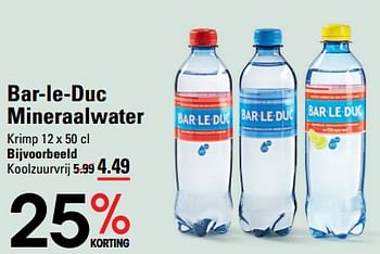 Aanbiedingen Bar-le-duc mineraalwater - bar le duc - Geldig van 24/08/2023 tot 11/09/2023 bij Sligro