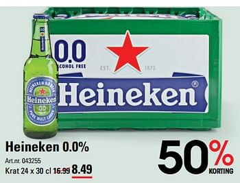 Aanbiedingen Heineken 0.0% - Heineken - Geldig van 24/08/2023 tot 11/09/2023 bij Sligro