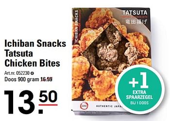 Aanbiedingen Ichiban snacks tatsuta chicken bites - Ichiban - Geldig van 24/08/2023 tot 11/09/2023 bij Sligro
