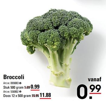 Aanbiedingen Broccoli - Huismerk - Sligro - Geldig van 24/08/2023 tot 11/09/2023 bij Sligro