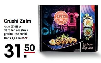 Aanbiedingen Crushi zalm - Crushi - Geldig van 24/08/2023 tot 11/09/2023 bij Sligro