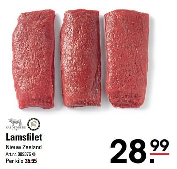 Aanbiedingen Lamsfilet - Kaldenberg - Geldig van 24/08/2023 tot 11/09/2023 bij Sligro