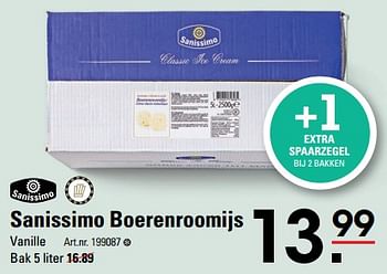 Aanbiedingen Sanissimo boerenroomijs - sanissimo - Geldig van 24/08/2023 tot 11/09/2023 bij Sligro