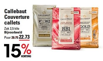 Aanbiedingen Callebaut couverture callets - Callebaut - Geldig van 24/08/2023 tot 11/09/2023 bij Sligro
