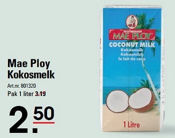 Aanbiedingen Mae ploy kokosmelk - Mae Ploy - Geldig van 24/08/2023 tot 11/09/2023 bij Sligro