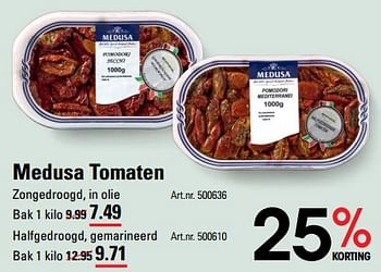 Aanbiedingen Medusa tomaten - Medusa - Geldig van 24/08/2023 tot 11/09/2023 bij Sligro